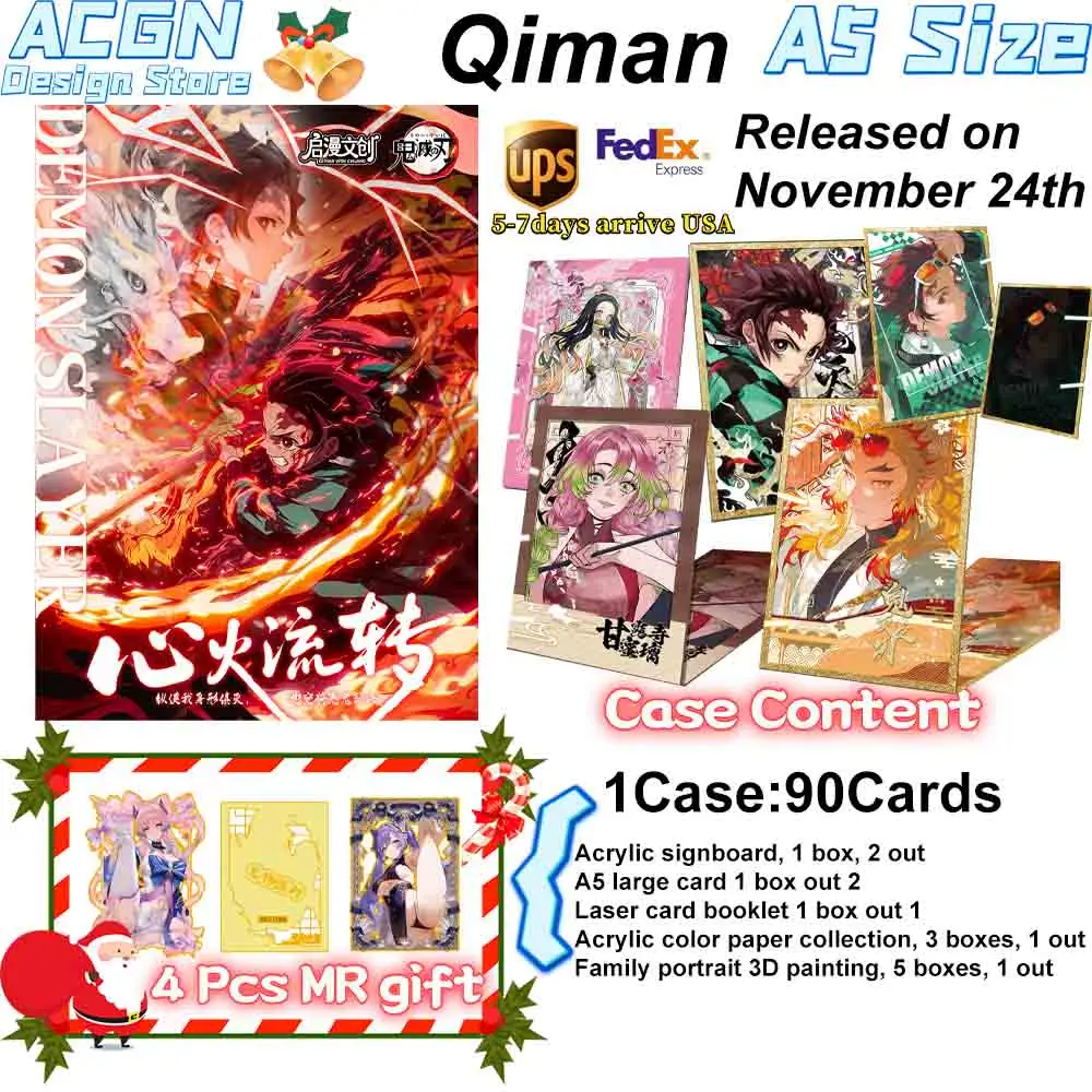 도매 치만 문화창의 데몬 슬레이어 블레이드 시리즈 하트파이어 서큘레이션 플레이잉 트레이딩 ACG CCG TCG 취미 선물