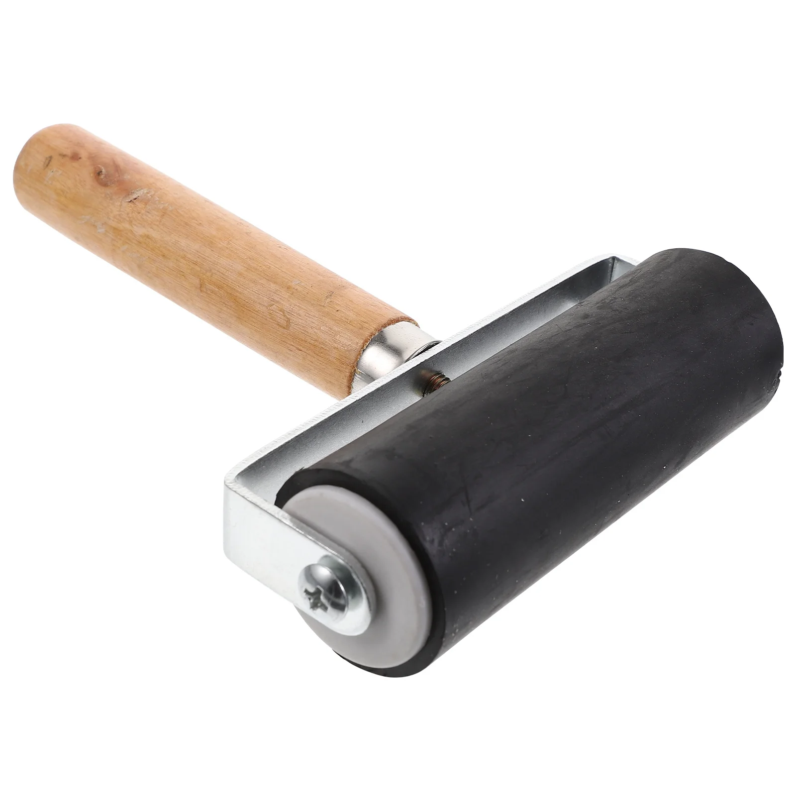 

Heavy Duty Printmaking Roller with Rubber Wheel for Even Ink Glue Spread Comfort Handle Black Rubber Roller