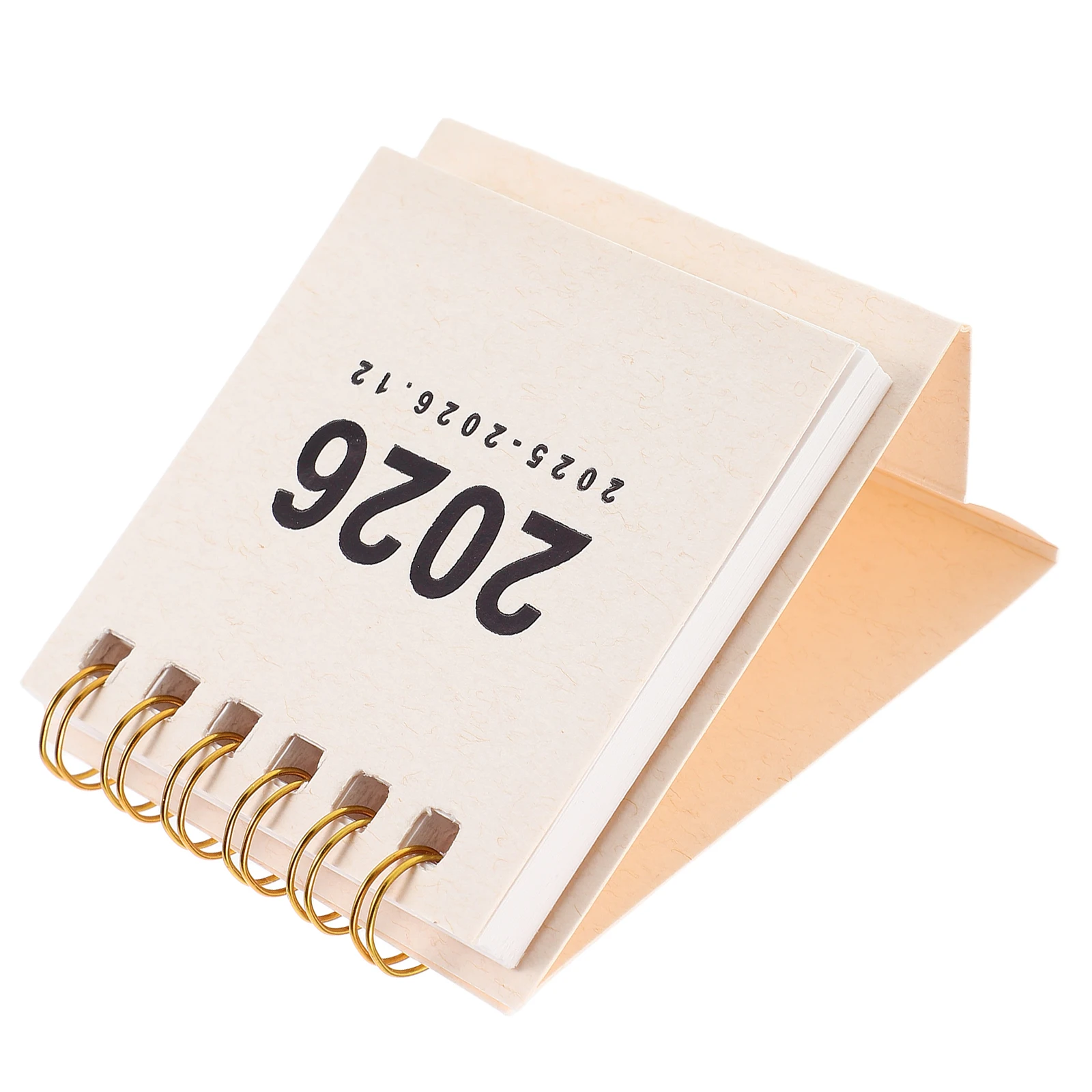 

2026 Mini Small Standing Flip For Daily Schedule Home Office School Desktop Calendar 2026 Small Calendar Beige