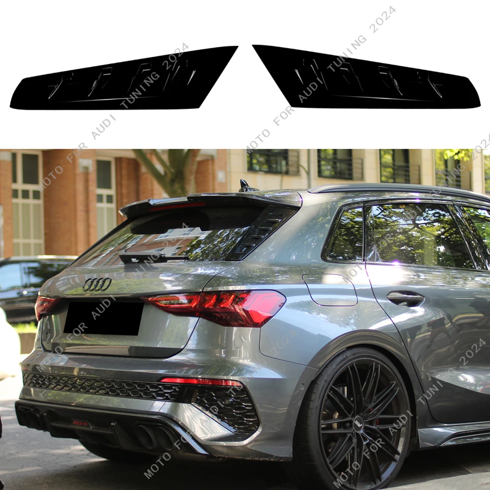 Alerones Laterales Traseros Estilo ABT para Audi A3 8Y S3 RS3 Sportback TFSI TDI S-line 2020-2026, Divisores de Ventana Trasera, Kits de Carrocería