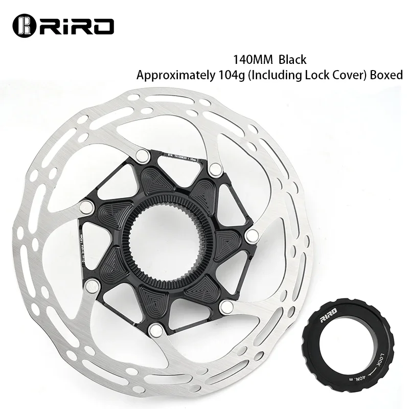 RIRO Fahrradscheiben Center Lock 140 mm 160 mm schwimmender Bremsscheibe Leichter, hochfester Wärmeableitungs-Scheiben-Fahrradbremsscheibe