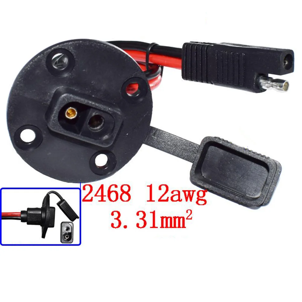 Illuminate Your Outdoor with Waterproof Quick Disconnect Car Panel Extension Cable 12AWG 30cm SAE Power Outlet