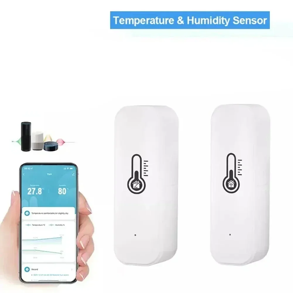 

Tu Ya Smart WiFi Zig Bee Temperature And Humidity Sensor Indoor Thermometer Hygrometer Monitoring Works With AIexa Gogle Home