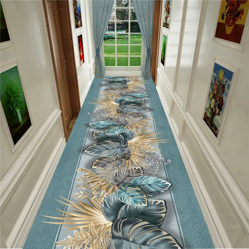 Grass Path Pebbles Hallway Corridor 3D Carpet Pastoral Living Room Area Rug Kids Play Mat Crystal Velvet Bedroom Kitchen Rug Mat