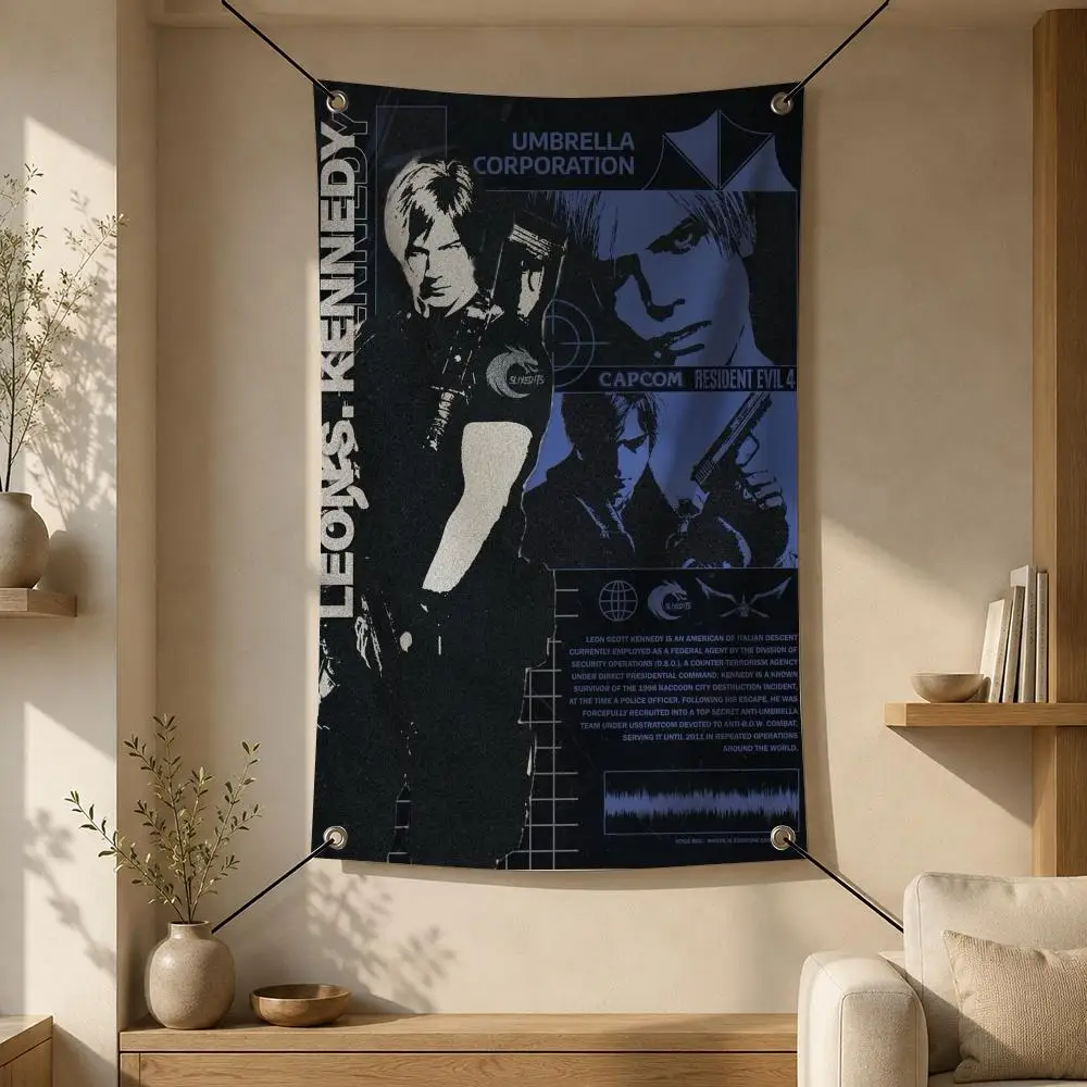 Game R-Resident Evil Flags Flag Banner Wall Hanging for Bedroom Dorm Room Home Bar Party Indoor Outdoor Wall Decor