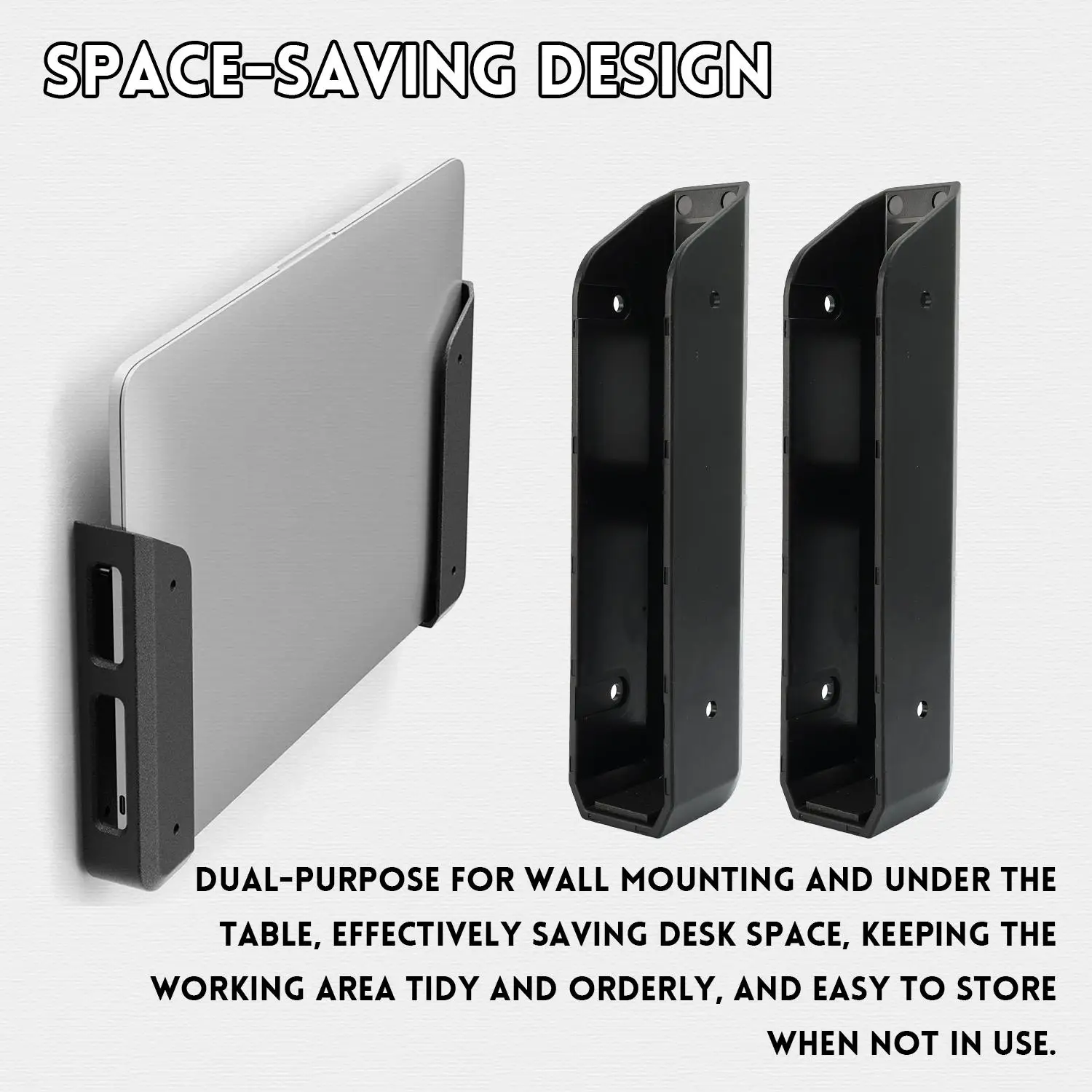 Under/wall-mounted Table Laptop Storage Stand Laptop Rack Charging Stand Tray Organizer Bracket Desktop For Ipad Tablet Stand