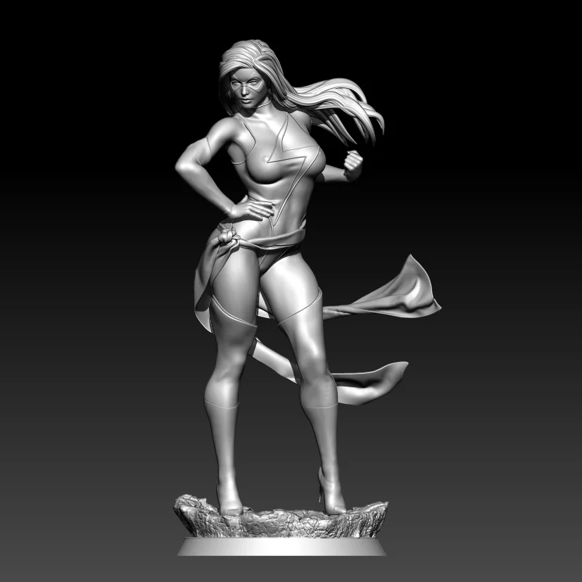 

1/24 75mm 1/18 100mm Resin Model Super Girl Figure Sculpture Unpainted No Color RW-1160