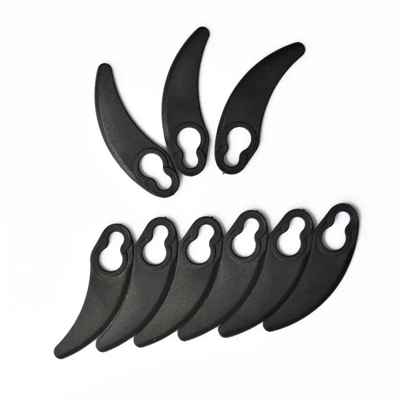 Accessori per attrezzi da giardino Tosaerba a mezzaluna piccola nera Lama in plastica Tosaerba Frullino per prato Lama in plastica per falciatura durevole * 3 pezzi