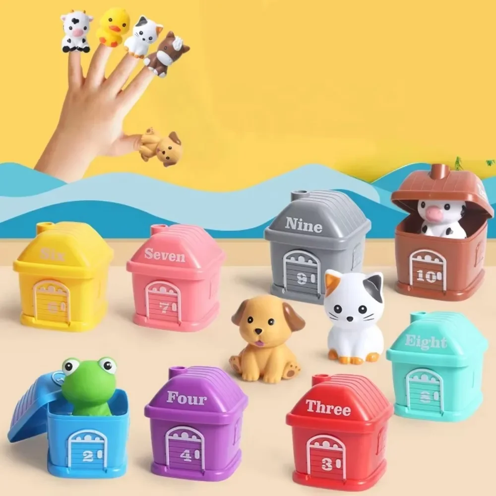 Comptage correspondant et Classification jeux de motricité Fine jouets assortis d'animaux de ferme jouet de tri de doigt jouet éducatif pour les enfants