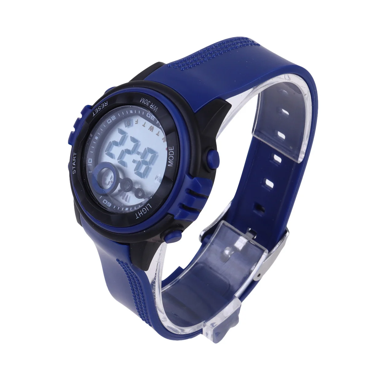 1 個防水スポーツウォッチデジタル発光屋外調節可能なバンド多機能防水時計