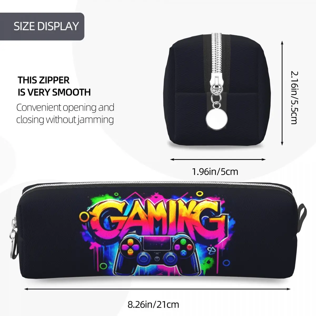 비디오 게임 게임 컨트롤러 연필 케이스 귀여운 낙서 아트 펜 홀더 가방 학생 대용량 사무실 선물 연필 케이스