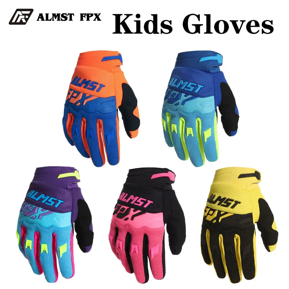 Almst Fpx Children Bike Gloves Summer Breathable Boye Gril Motorcycle Balance Bicycle Gloves for Kid Mountain Cycling Guantes