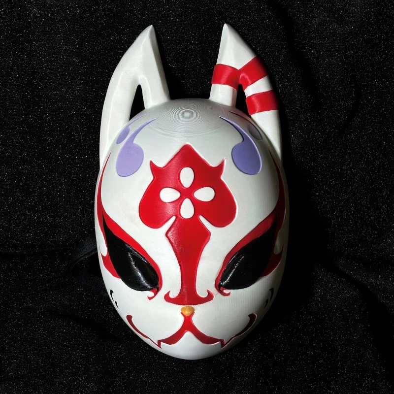 Blue Archive Fox Mask Cosplay Prop - Wakasa Fox Japanese Style Mask for Anime Convention Party