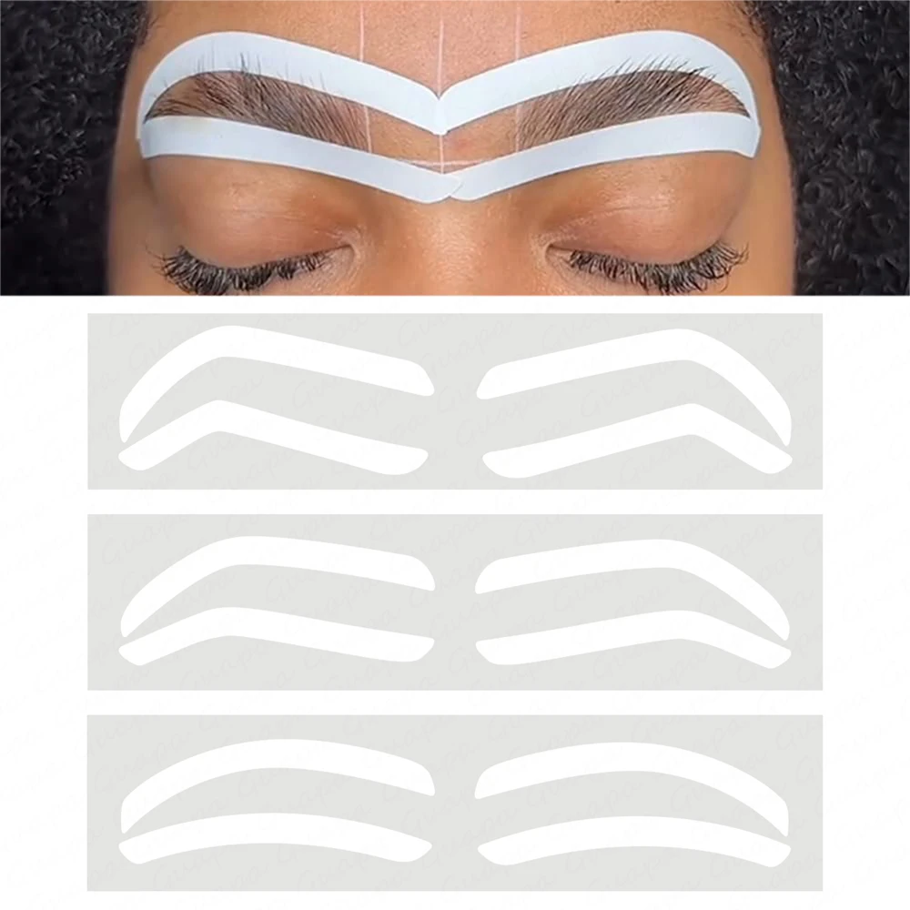 2024 Disposable Eyebrow Design Stencil Eyebrow Tint Airbrush Auxiliary Sticker for Brows Shaping with Single EyebrowsType Option