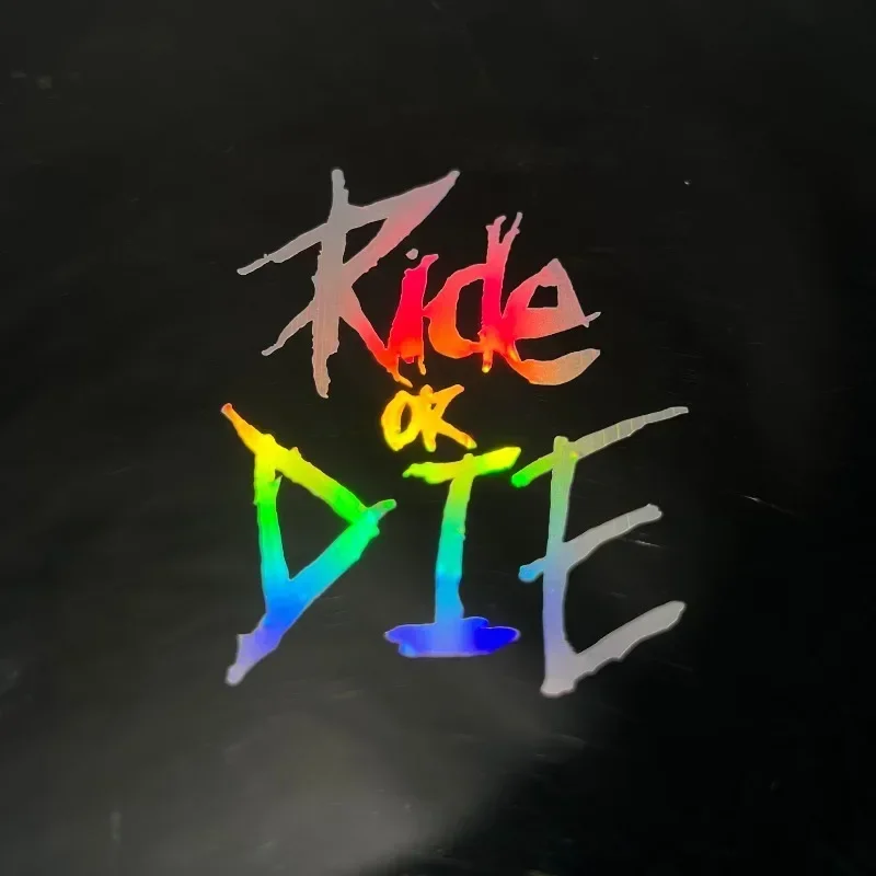 1 x reflektierende Aufkleber „Ride or Die“ für Autos, Motorräder, Fahrräder, wasserfeste Vinyl-Aufkleber, dekorativer Rahmen – Detail 7
