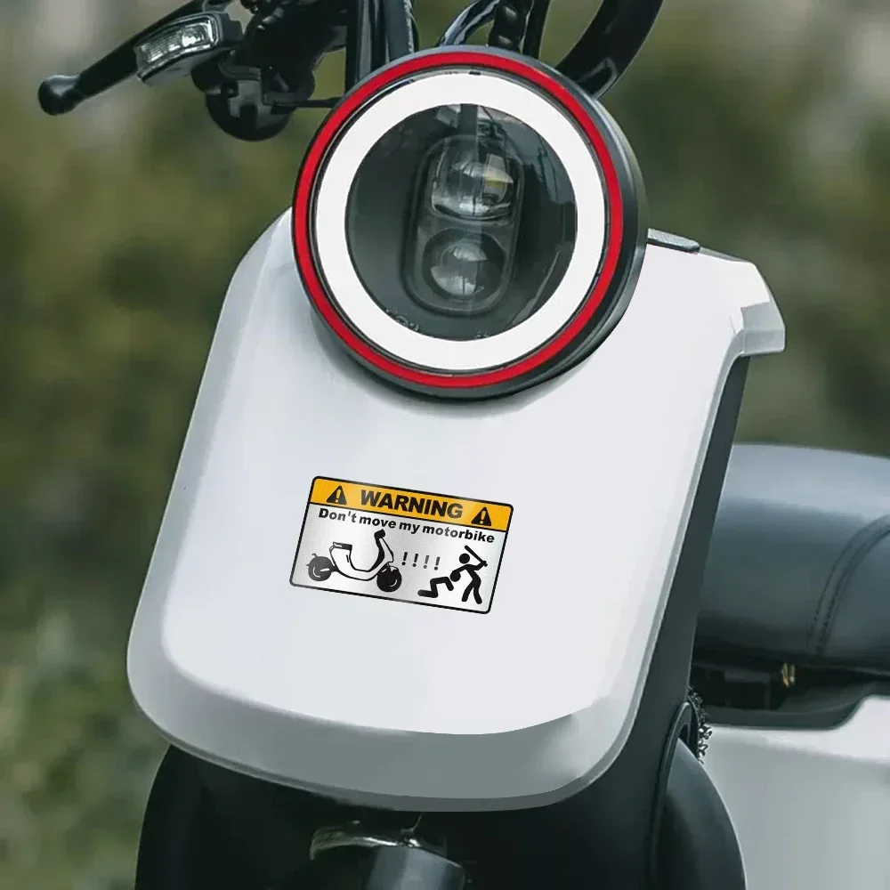 Personalized Warning Signs Motorcycle Sticker Decal Universal Motorbike Body Creative Waterproof Protection Decor Accessories