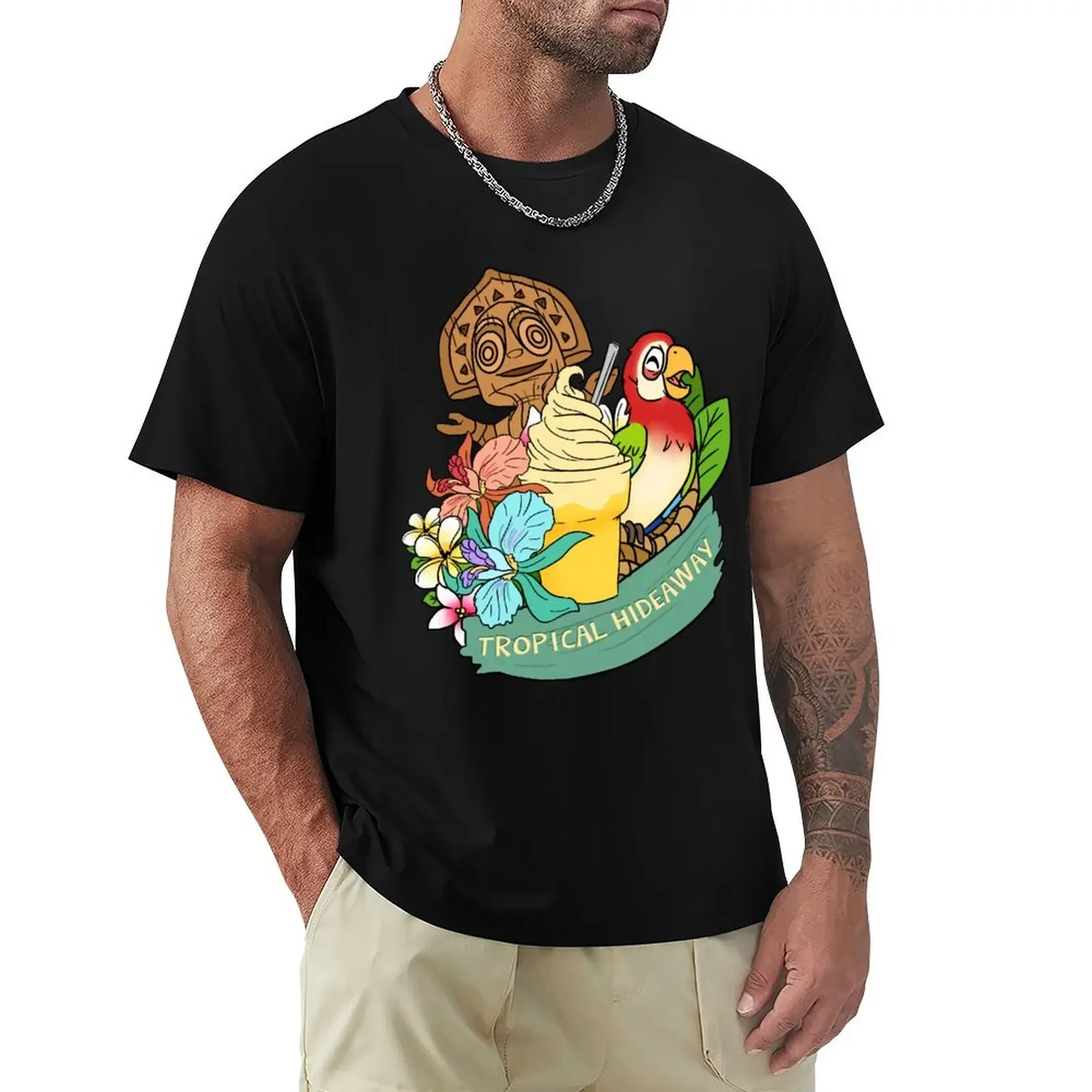 Tropical Hideaway T-Shirt korean fashion baggy shirts anime shirts men