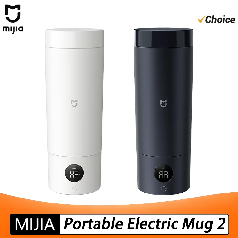 MIJIA Portable Electric Kettle 2 Thermos Cup Fast Water Boiler 350ml Smart Temperature Insulated Kettle Travel 110V-240V