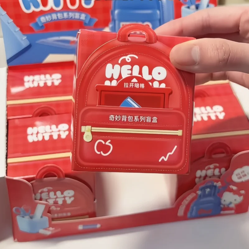 

Kitty Wonderful Backpack Series Blind Box Peripherals Doll Pendant Mini Storage Box Decor Cute Trendy Toy Mystery Box Girls Gift