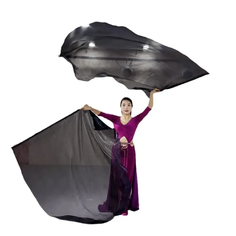 New Stage Costume Props Dual-Flag Gold, White, and Purple Sports Day Performance Props