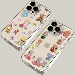 Cute Sylvanians Family Phone Case for iPhone 16 15 14 Plus 13 12 Mini 11 iPhone16 iPhone13 Pro Max X Xs XR 7 8 Clear Soft Cover