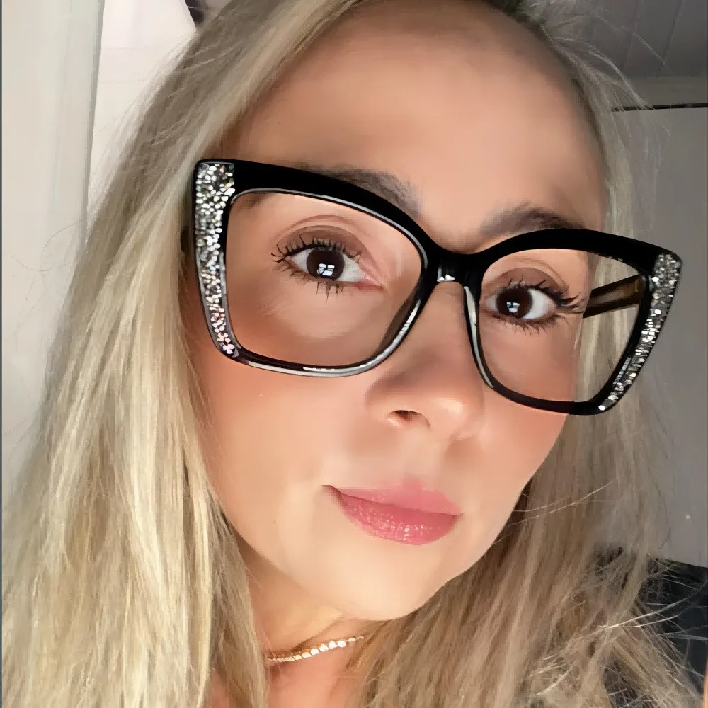 EYORA Versatile Currents Square Women Reading Glasses Myopia Eyewear Hyperopia Anti Blue Light Progressive Photochromic Eyewear