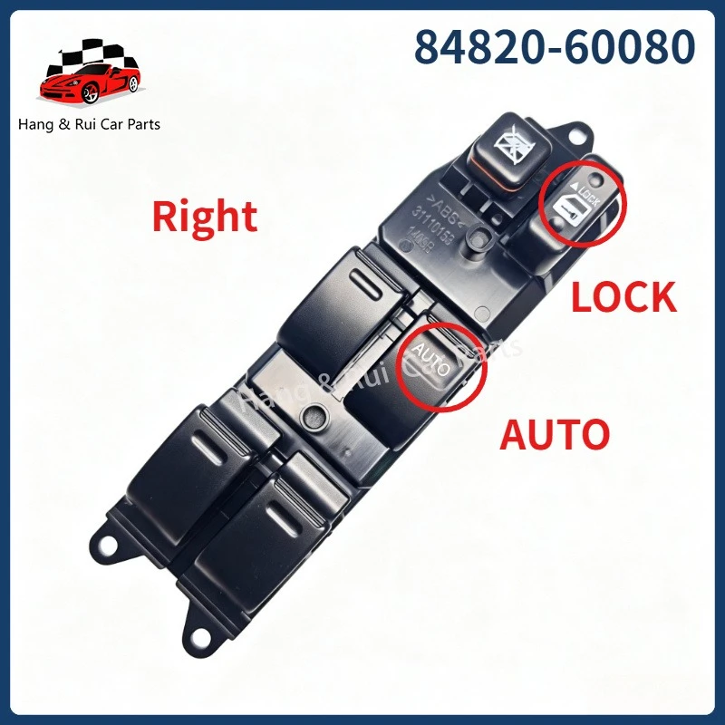 84820-60080 Neuer elektrischer Fensterheberschalter für den rechten Fahrer für Toyota Hilux Dual Cab LN167 Prado 90 Serie 8482060080 – Detail 1