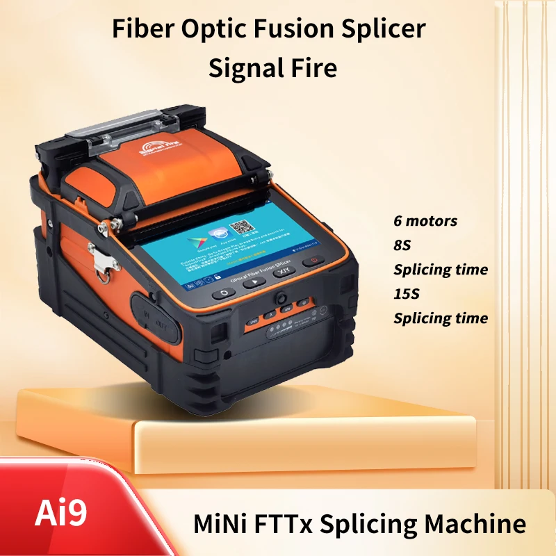 

Signal Fire AI9 Optical Fiber Fusion Splicer Welding Machine Touch Screen With OPM VFL Fiber Optic Splicer Free Shipping