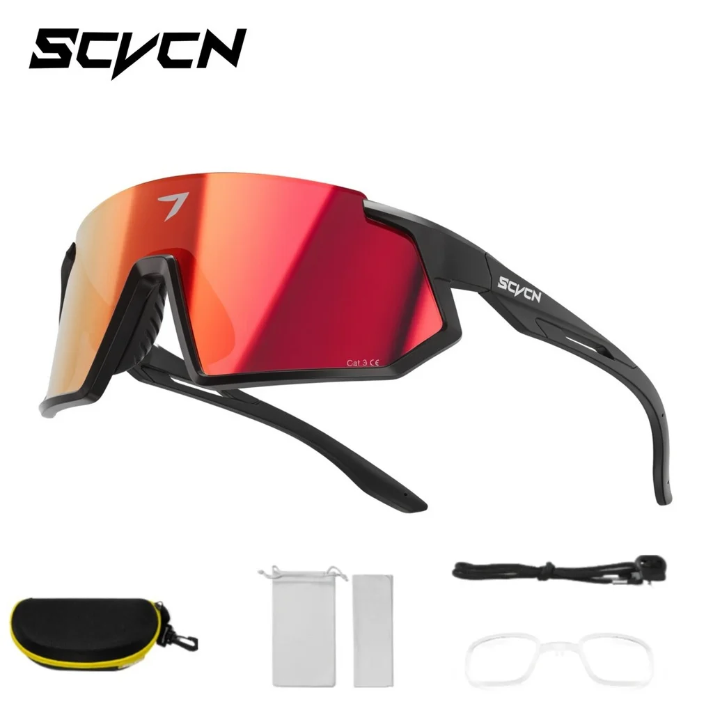 SCVCN 2026 Cycling Sunglasses Driving Hiking Eyewear for Men Women MTB Bike Glasses Camping Golf UV400 Sports Glasses Baseball