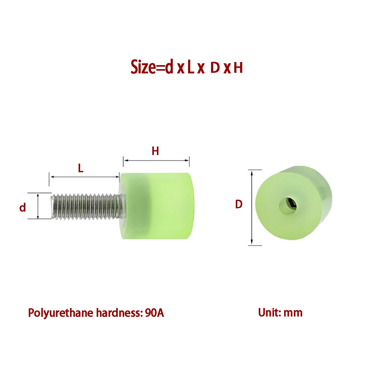 

1pcs PU Coated Stainless Steel Screws, Hexagon Socket Head Bolt, Through Hole Design for Shock Absorption & Anti-Collision