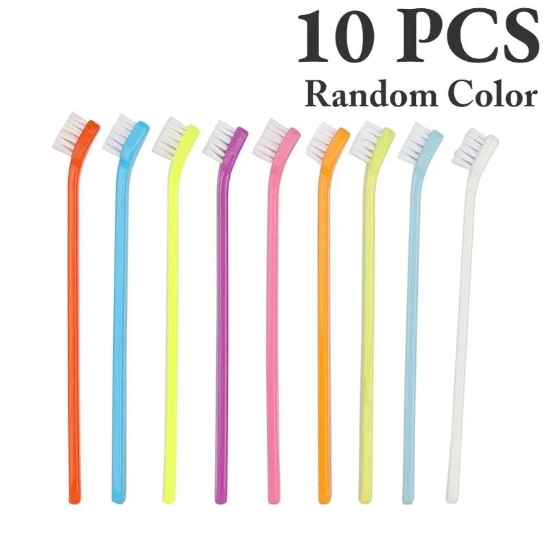 

10 Pcs Pet Toothbrush,Soft Nylon Pet Toothbrushes,Cat Toothbrush,Puppy Toothbrush,Dog Teeth Cleaning Kit,Small Breed Toothbrush