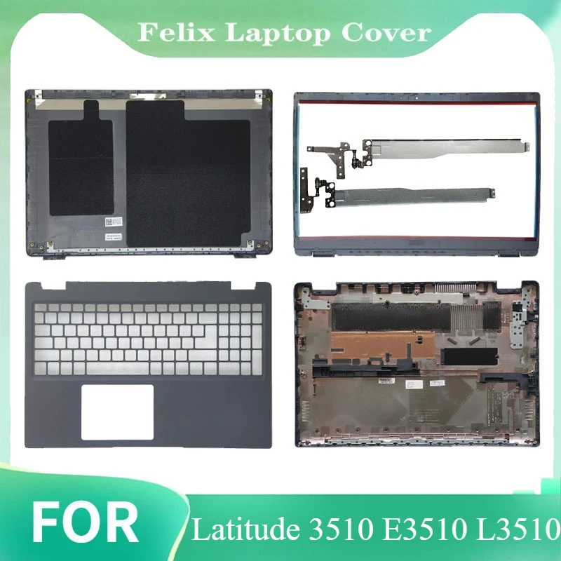 

Repalce Cover FOR Latitude 3510 E3510 L3510 LCD Screen Back Cover Front Bezel Hinges Palmrest Lower Bottom Case Black