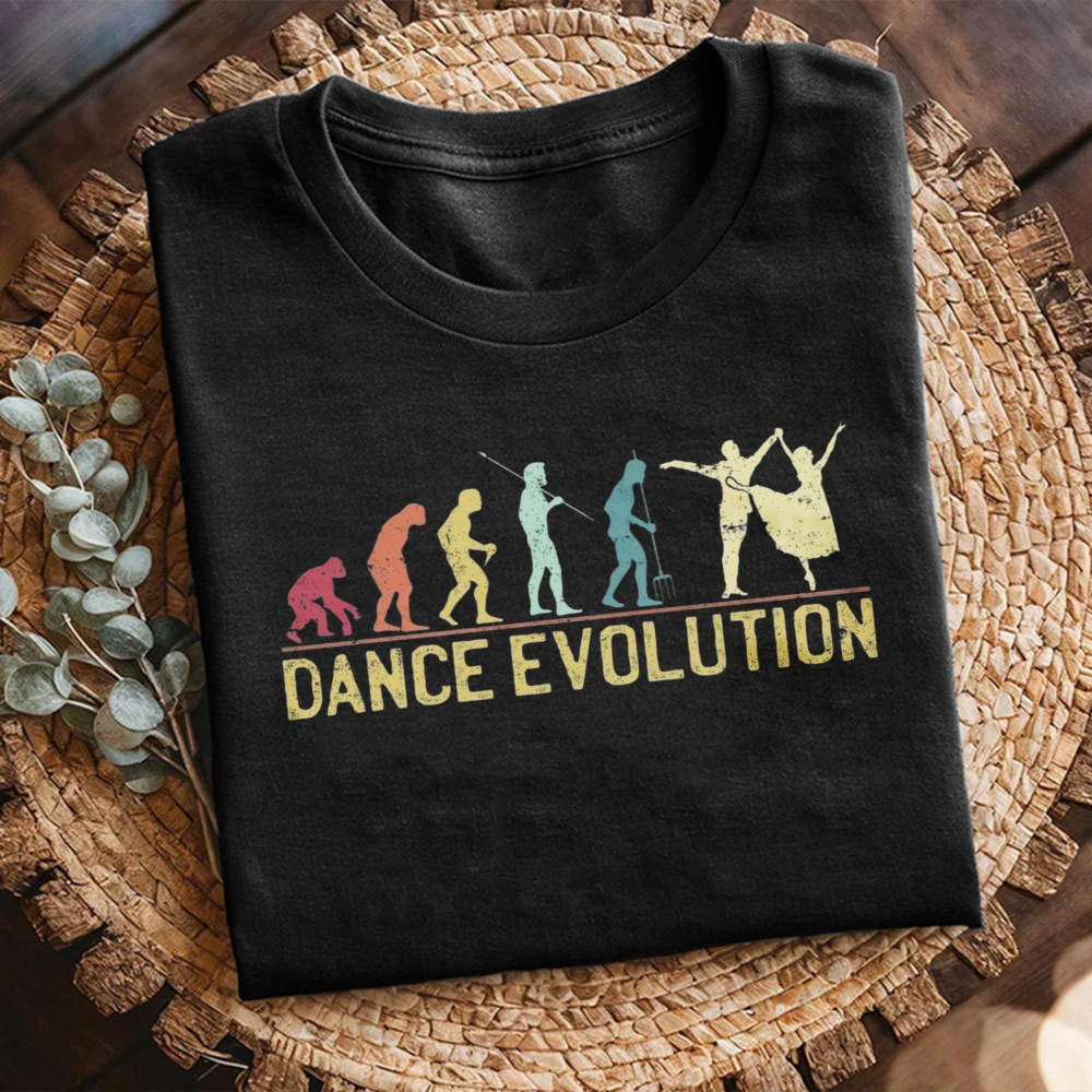 Women Fashion Evolution - Camiseta Gráfica Vintage Casual Dance Evolution