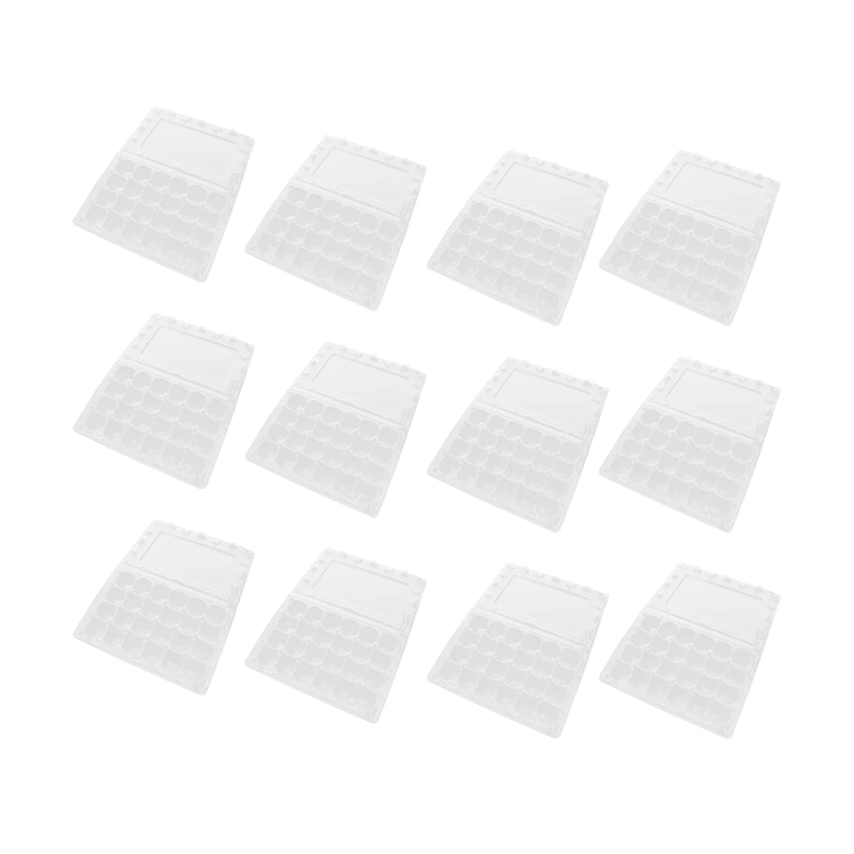 12 pcs Quail Egg Box Clear PET Food Grade Storage Containers Organizer Rack Mini Plastic Compact Size Eco Friendly Materials No