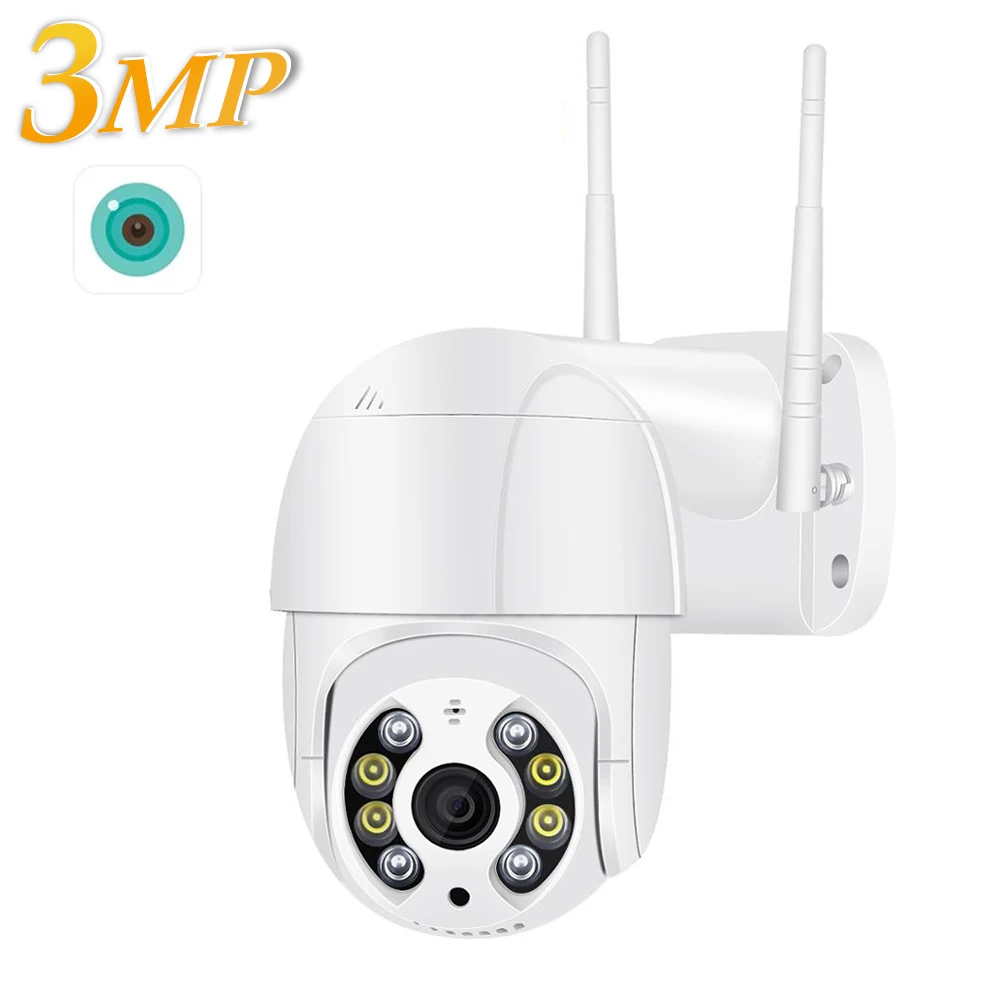 

HAMROL 3MP Mini PTZ WIFI IP Camera 4X Digital ZOOM Auto Tracking AI Human Detection Waterproof Outdoor Camera ONVIF ICSEE H.265X