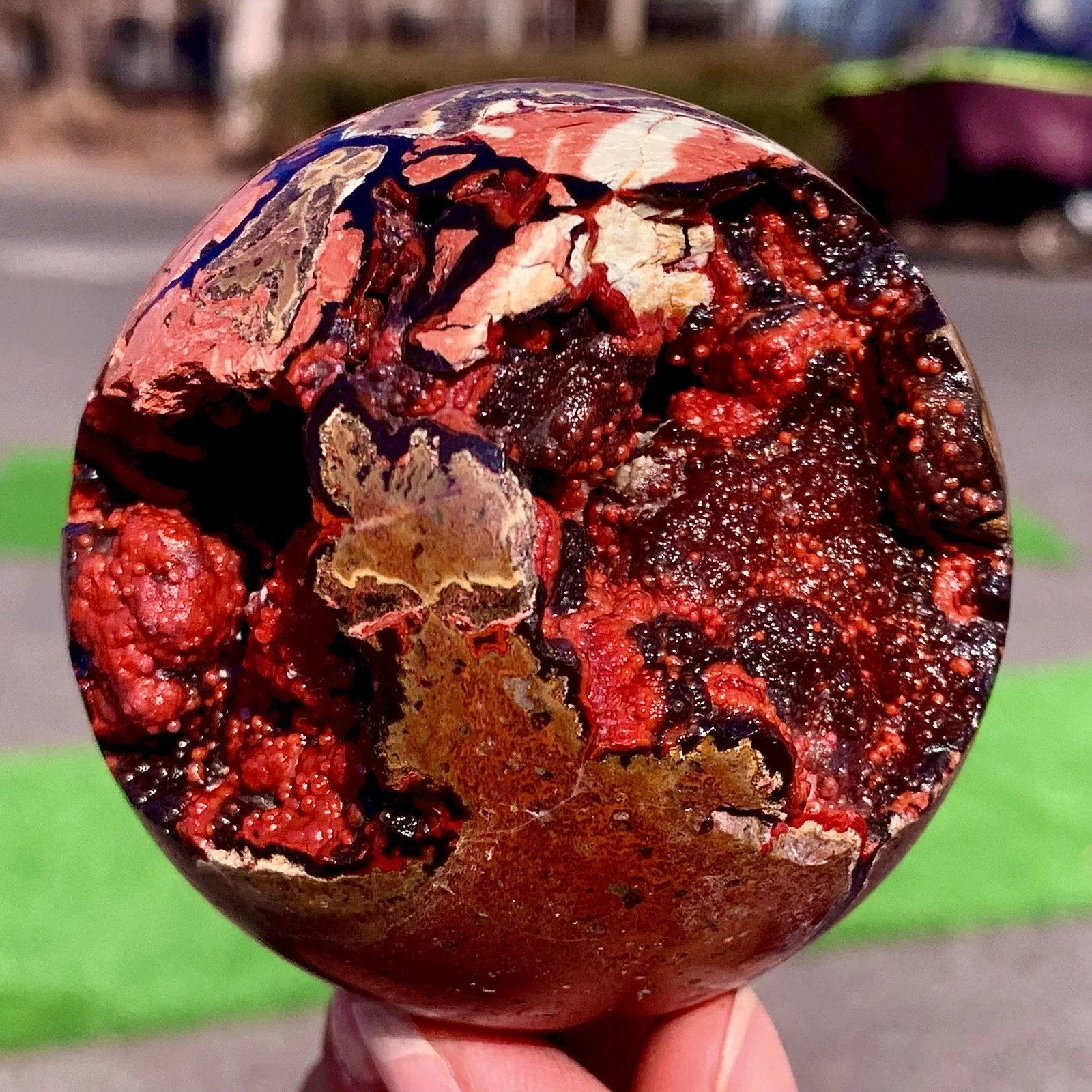 Natural South Red  Crystal Quartz Cluster, With Healing Energy, Energy Sphere, Suitable For Home And Office Decoration, Demagnet