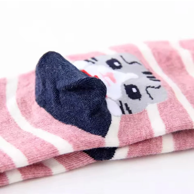 5 Pares de Meias Femininas com Estampas de Gatos, Bonitas, Únicas, Divertidas, Confortáveis, que Absorvem a Umidade