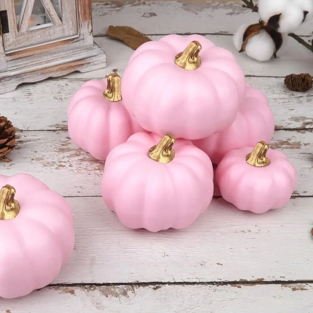 5PCS MIni Halloween Artificial Pumpkins Lifelike Party Holiday Decor Fake Foam Pumpkin Foam Fake Foam Fruit - view 4
