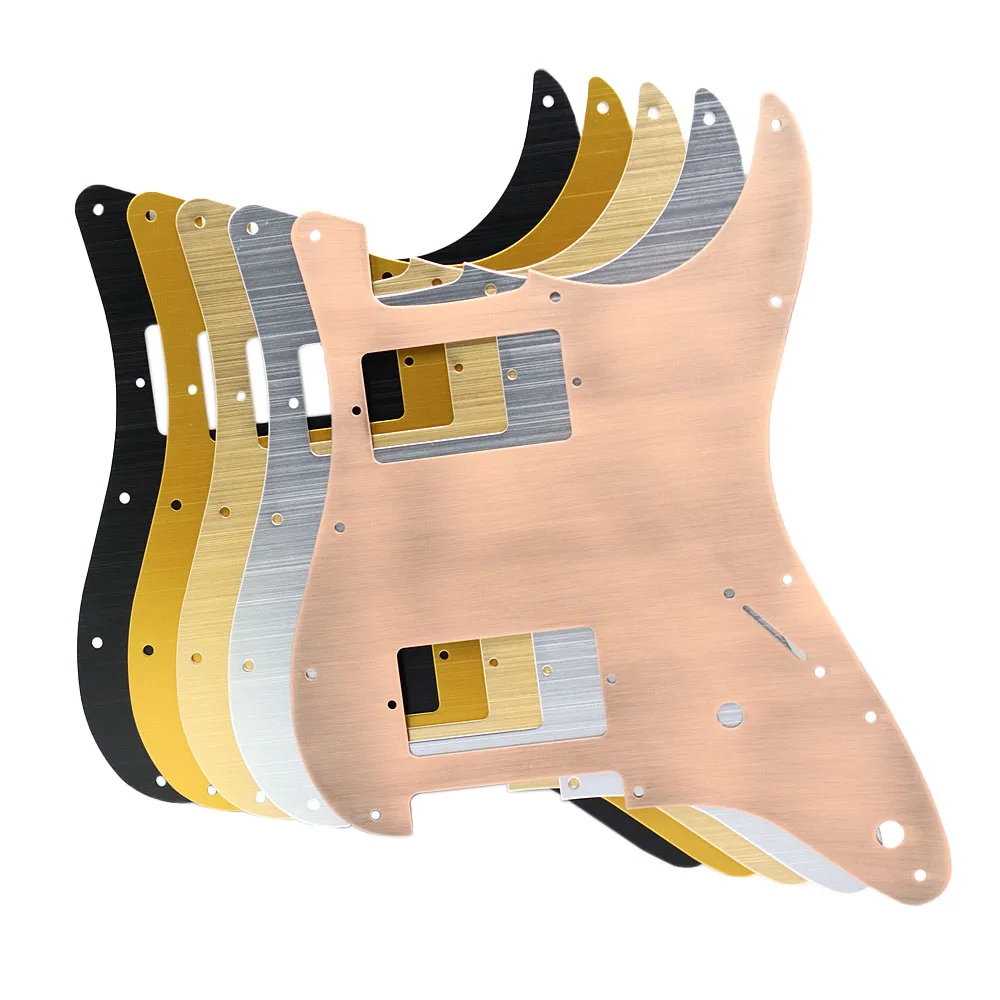 1pcs Metal Guitar Pickguard 11 Holes HH Pickguard Scratch Plate Compatible For ST SQ Style Guitar 6 Coloer