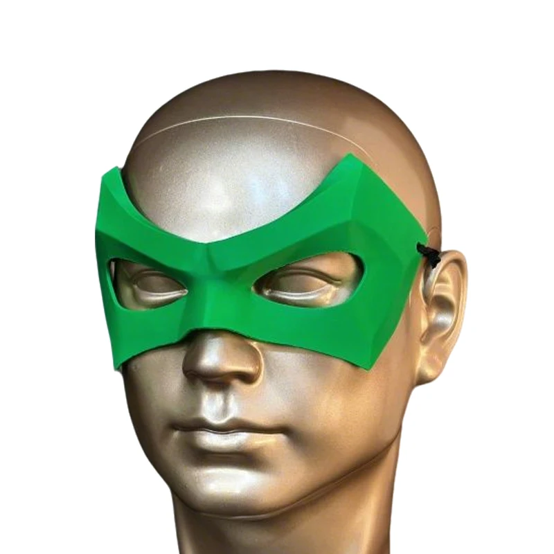 Superhero Green Eye Mask Cosplay PLA Half Face Mask Halloween Carnival Costume Accessories Prop