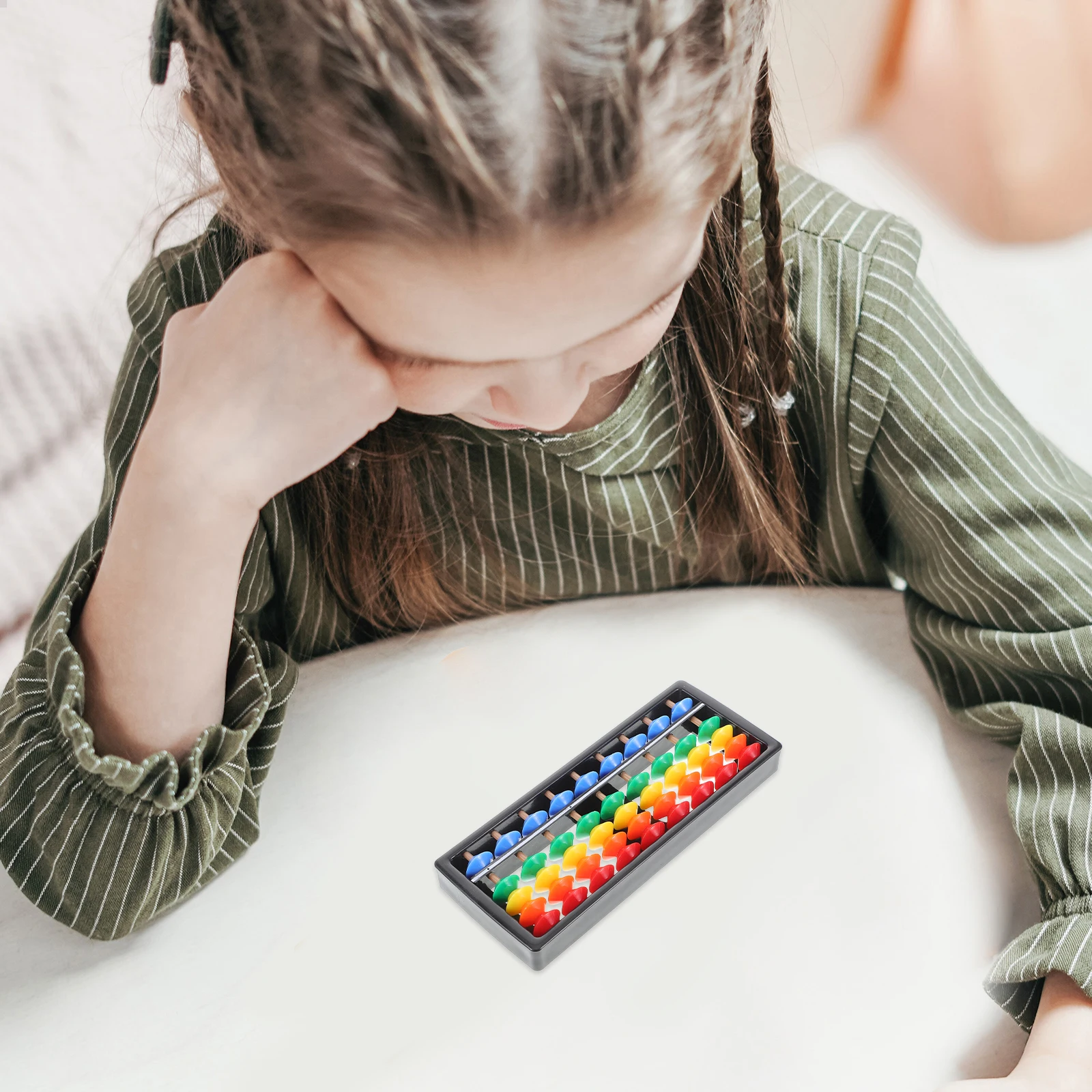 

9 Row Colorful Plastic 5 Beads Student Arithmetic Tool Math Learning Aid Educational Toy Counting Tool Kids Abacus Chinese