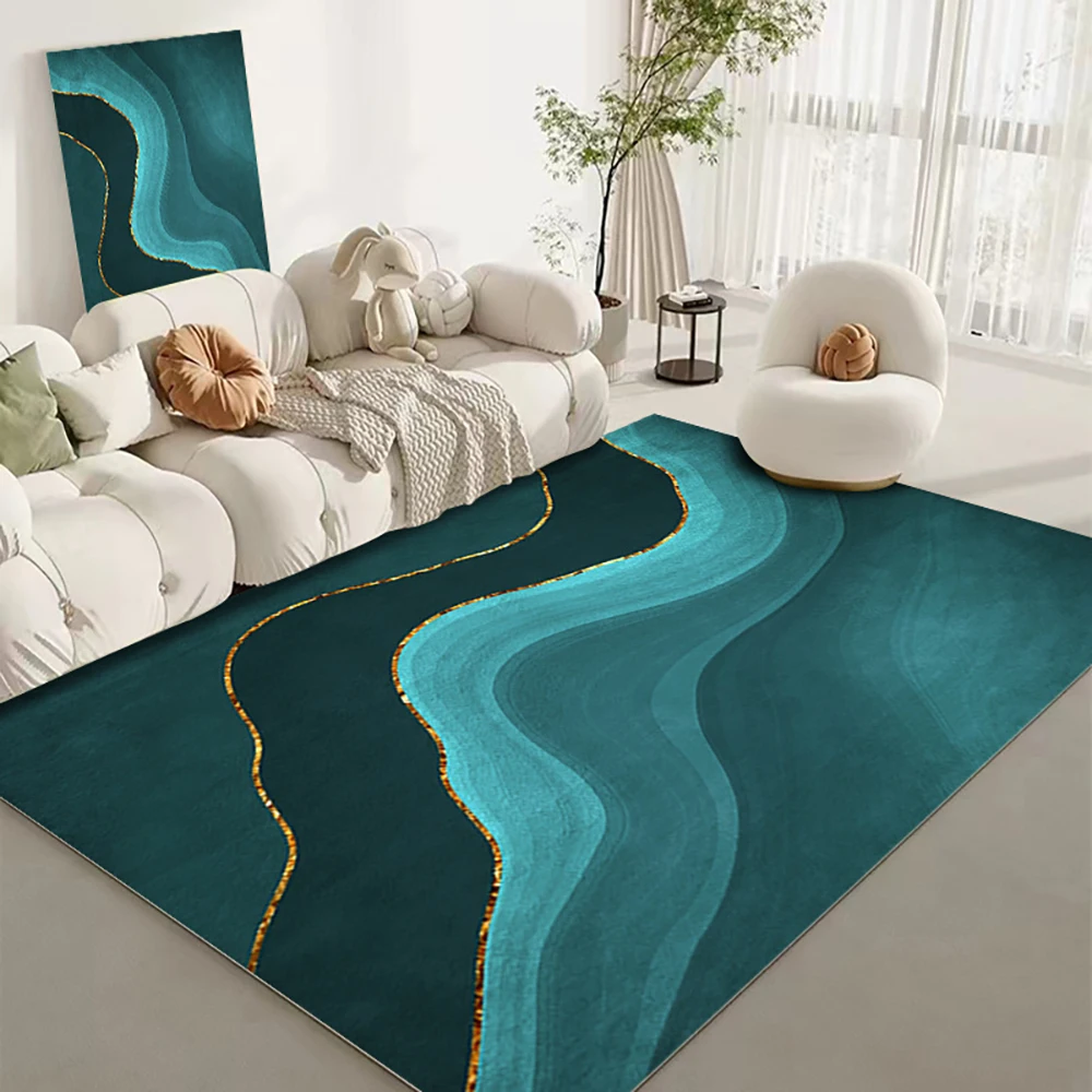 

VIKAMA Natural Abstract Landscape Plush Rug - Soft, Non-Slip for Living Room, Coffee Table, Study, Vacation Rental Decor