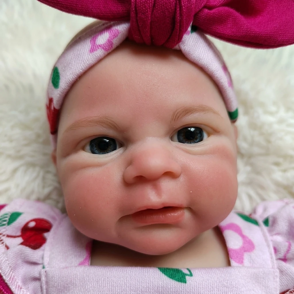 13 Inch 3D Painted Lifelike Reborn Baby Doll Cute Awake Newborn Baby Doll For Birthday Gifts