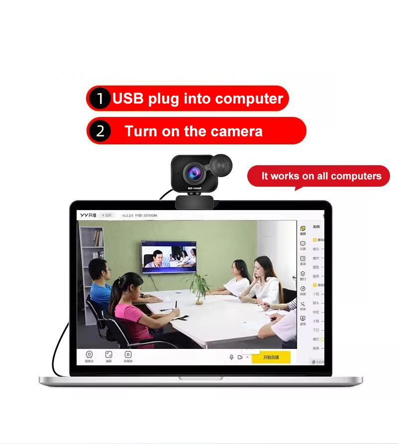 Computer camera Desktop laptop usb outside home video broadcast hotel register photo online class video conference