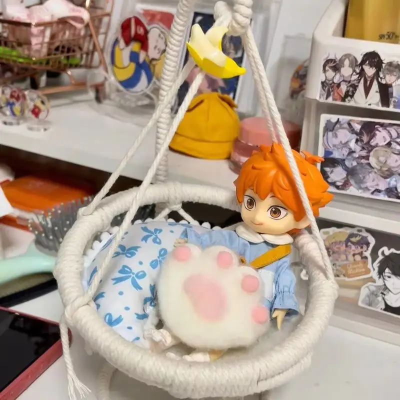Keine Puppe Diy Bjd Puppe Schaukel Stuhl Baumwolle Hängenden Korb 10 cm Puppe Zubehör Handgemachte Schaukel Bett Spielzeug Für Puppe sammelder Und Hobbie