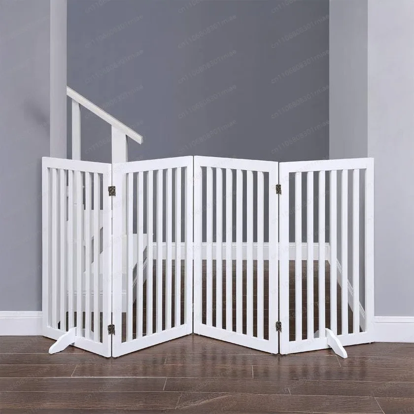 White Wooden Foldable Pet Door Indoor Pet Fence