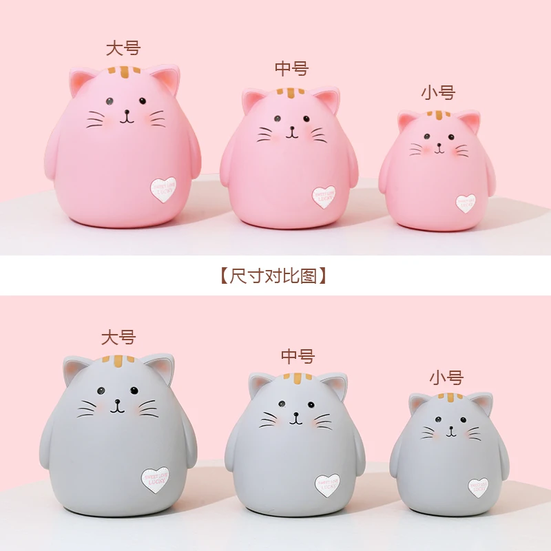 Money Savings Organizer Coin Bank Home Decoration Desktop Placement Personal Gift Fortune Cat Piggy Bank Shatter-resistant