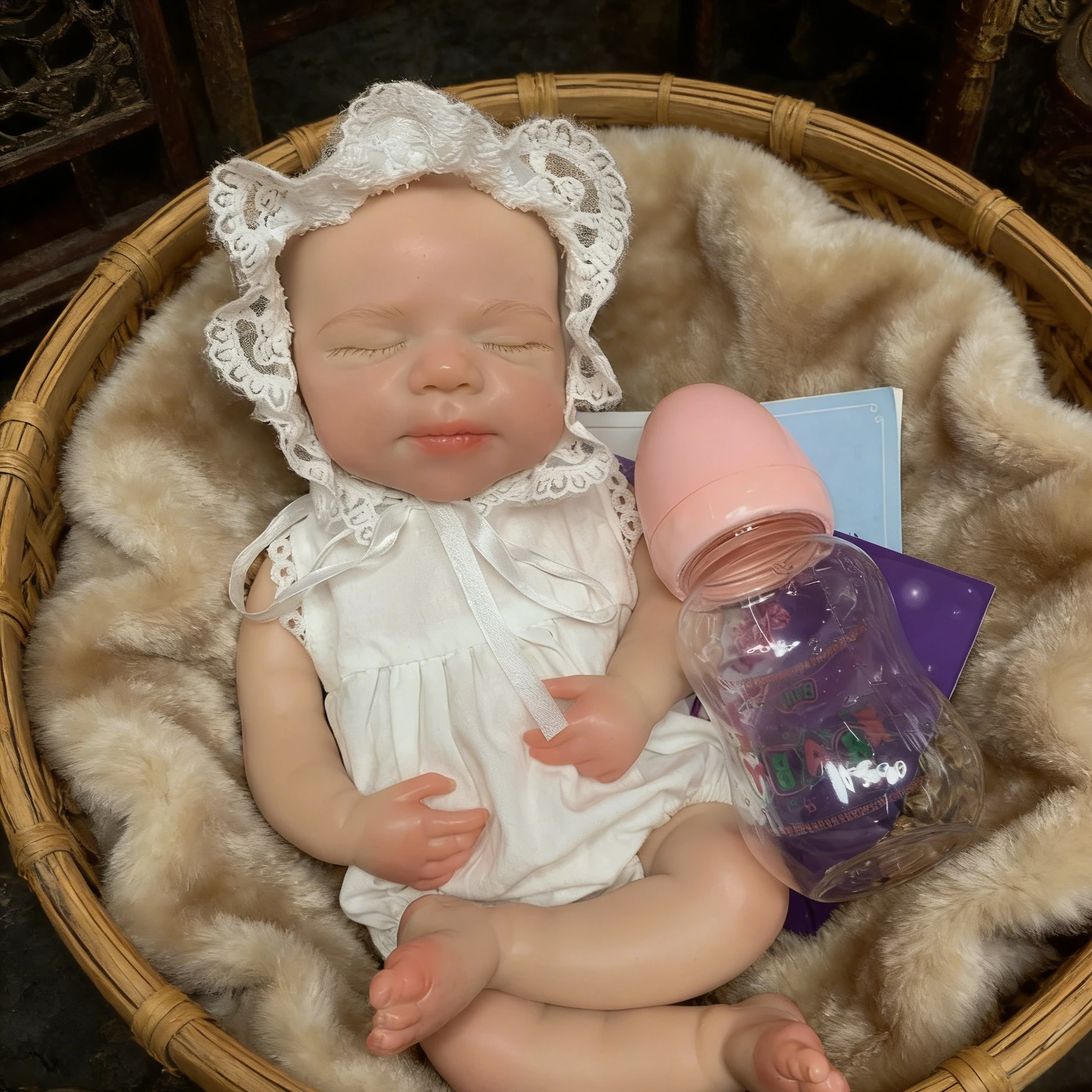 13 Inch Simulated Silicone Reborn Doll Cute Painted Bebe Newborn Baby Soft Solid Girl Pascale Holiday/Birthday Party Gift