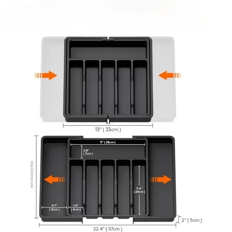 Silverware  Drawer Organizer with Dividers Adjustable Flatware Tableware Organizer Expandable Utensil Tray for Spoons Forks