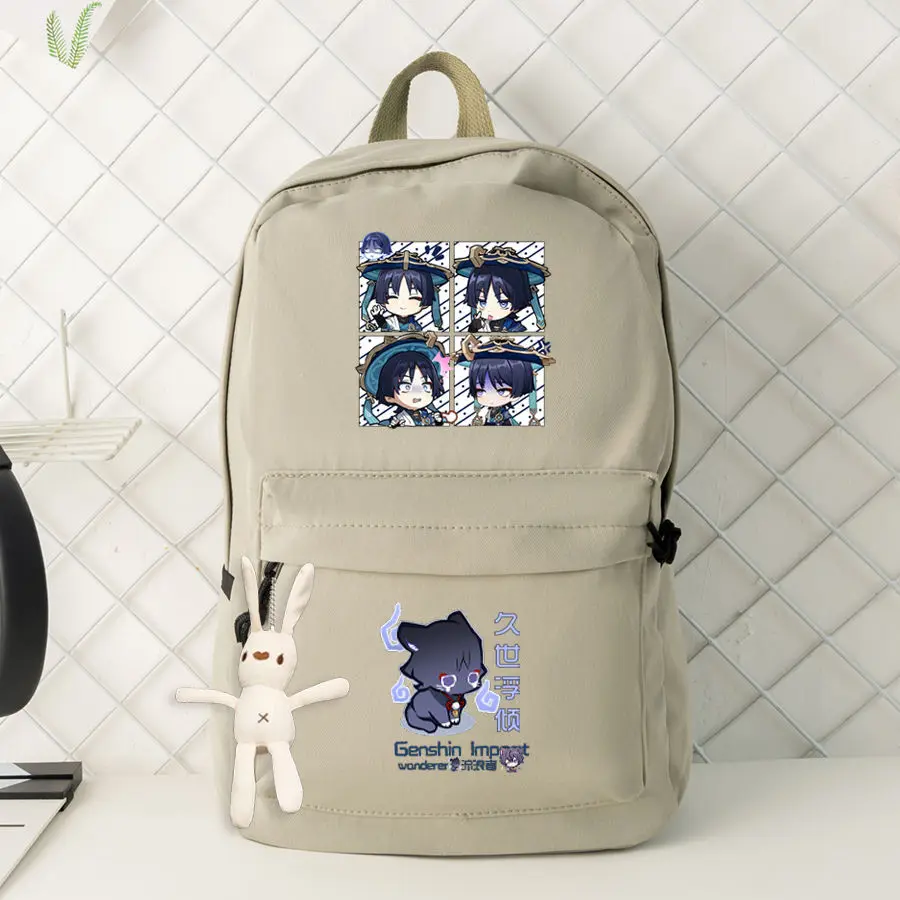 Рюкзак для совместной работы Genshin Impact Scaramouche для учащихся начальной и средней школы, легкий странник большой вместимости
